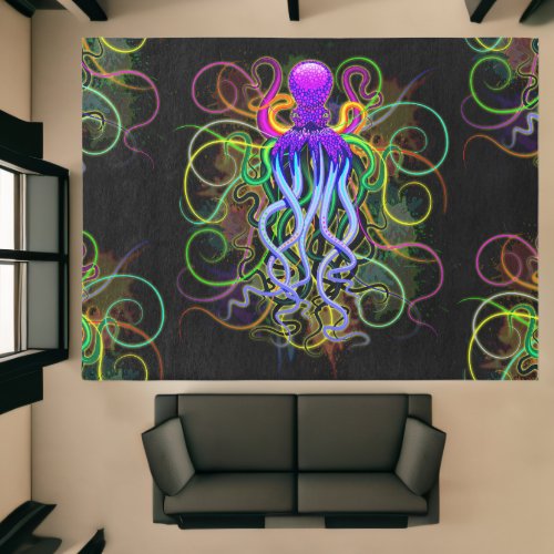 Octopus Psychedelic Luminescence Rug