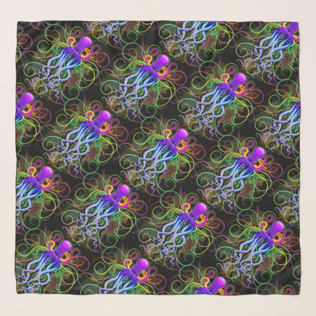 Octopus Psychedelic Luminescence Scarf (Front)