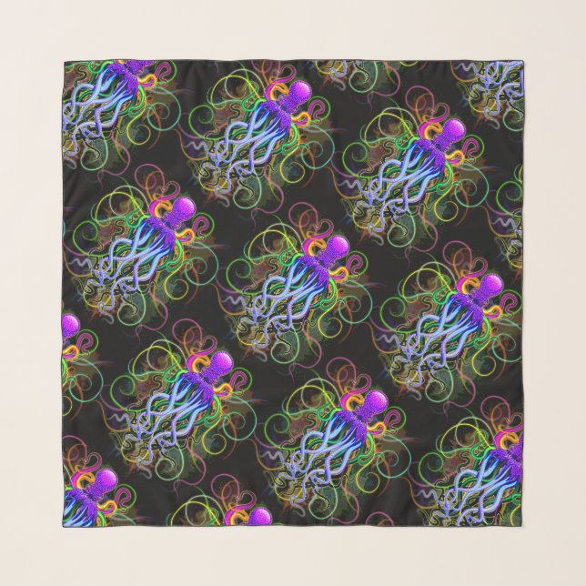 Octopus Psychedelic Luminescence Scarf (Front)