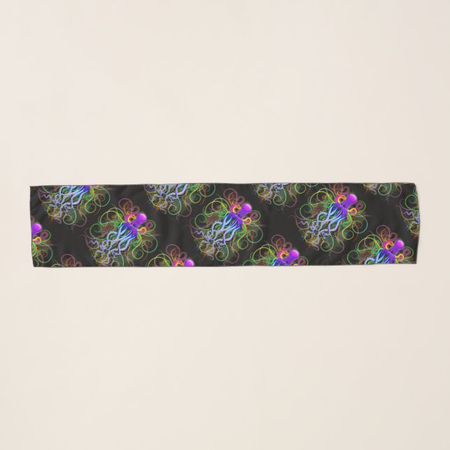 Octopus Psychedelic Luminescence Scarf (Front (Horizontal))
