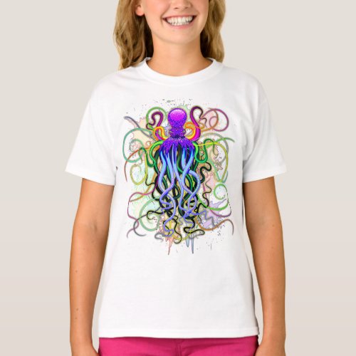 Octopus Psychedelic Luminescence T_Shirt