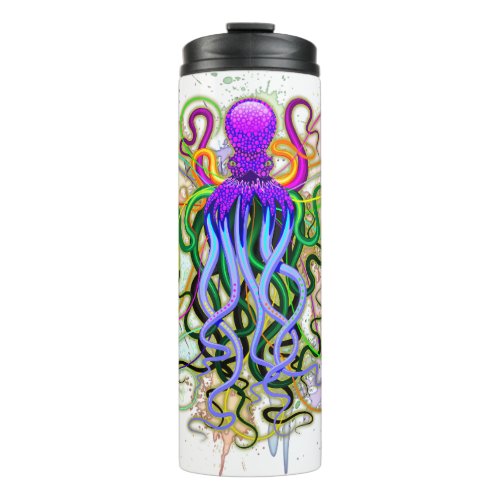 Octopus Psychedelic Luminescence Thermal Tumbler