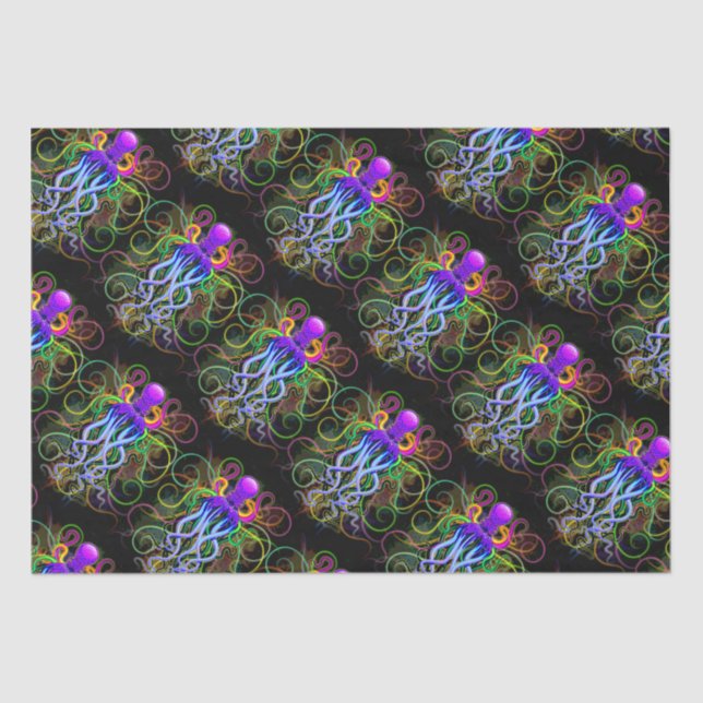 Octopus Psychedelic Luminescence Tissue Paper (Front)