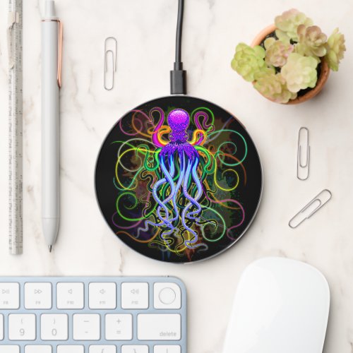 Octopus Psychedelic Luminescence Wireless Charger