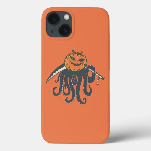 Octopus Pumpkin Reaper Halloween iPhone 13 Case