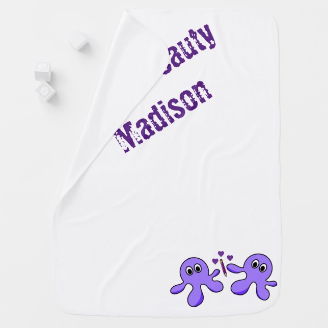 Octopus Purple Baby Blanket (In Situ)