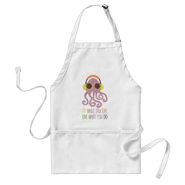 Octopus Quote Design Adult Apron (Front)