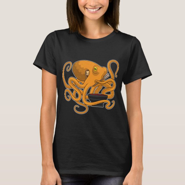Octopus Ramen Bowl T-Shirt (Front)