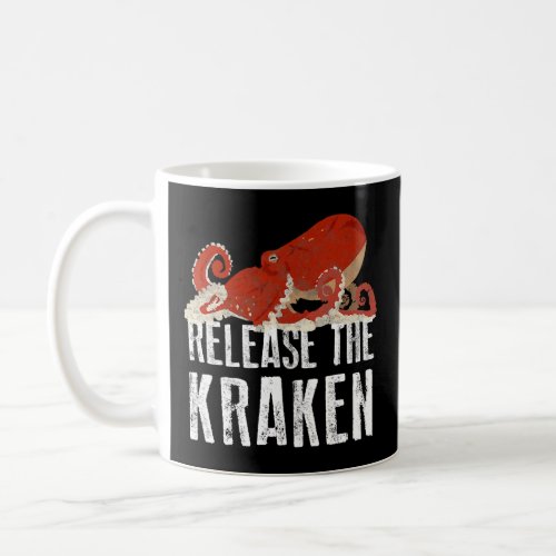 Octopus Release Kraken Marine Animal Retro Sea Coo Coffee Mug