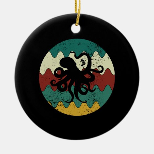 Octopus Retro Ceramic Ornament