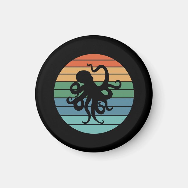 Octopus Retro Magnet (Front)