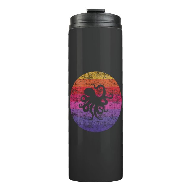 Octopus Retro Thermal Tumbler (Front)
