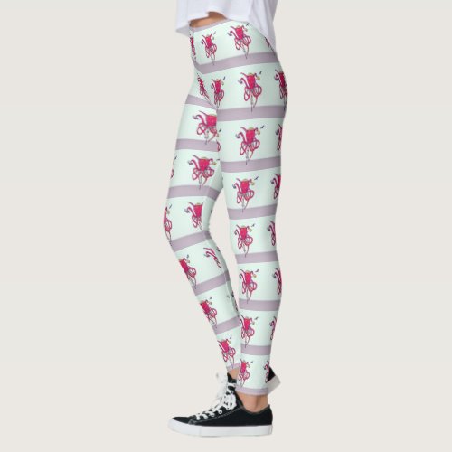 Octopus riding a road bike leggings