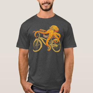 Octopus Riding Bicycle Octopus T-Shirt