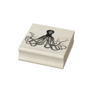 Octopus Rubber Art Stamp