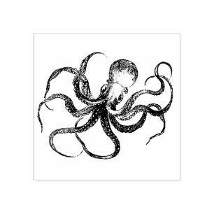 Octopus Rubber Stamp