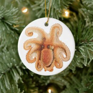 Octopus Salutii, Vintage Marine Aquatic Animals Ceramic Ornament