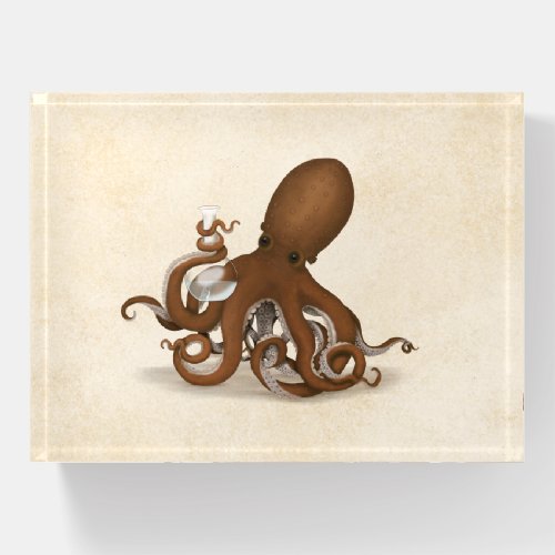 Octopus Scientist Steampunk Marine Biology Chemist Paperweight