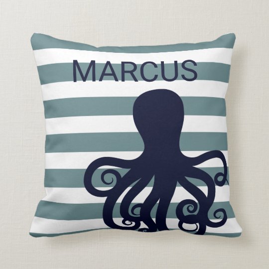 Octopus Sea Animal Nautical Ocean Nursery Decor Throw Pillow Octopus Sea Animal Nautical Ocean Nursery Decor Throw Pillow