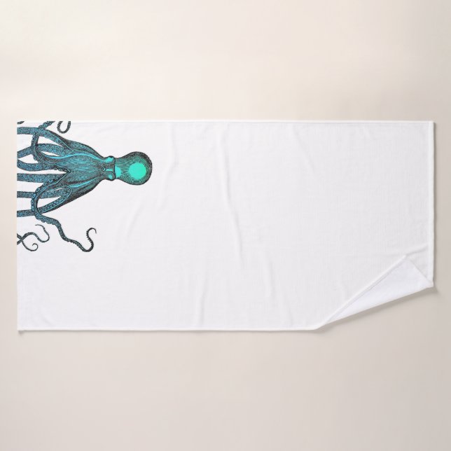 Octopus sea creature bath towel set (Bath Towel)
