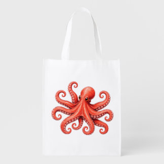 Octopus Sea Life Ocean Animal Design Grocery Bag