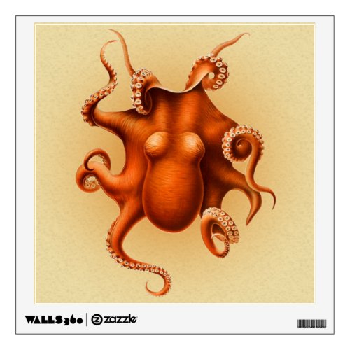 Octopus Sea Monster Creature Cephalapod Vintage Wall Sticker