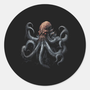 Octopus Sea Monster Krakens Awesome Classic Round Sticker