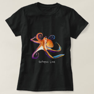 Octopus sealife watercolor art T-Shirt