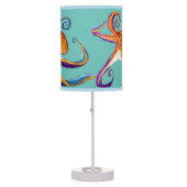 Octopus sealife watercolor art table lamp (Front)