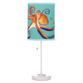 Octopus sealife watercolor art table lamp (Right)
