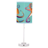 Octopus sealife watercolor art table lamp (Back)