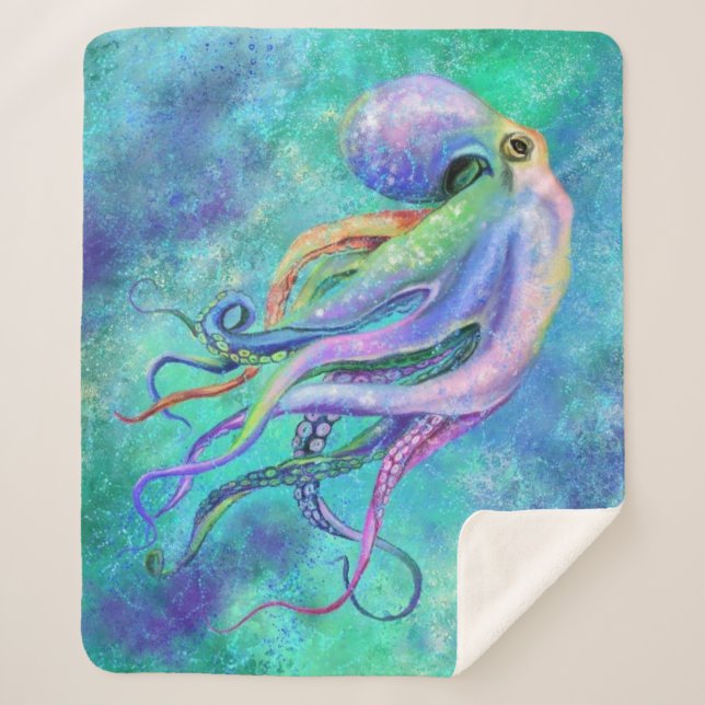 Octopus Sherpa Blanket (Front)