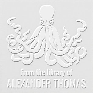 Octopus Silhouette Sea Life From the Library of Embosser