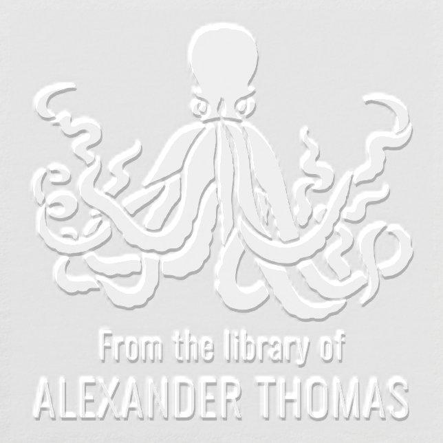 Octopus Silhouette Sea Life From the Library of Embosser (Design)