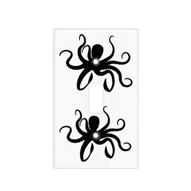Octopus Silhouette Thunder_Cove Classic Light Switch Cover (Front)