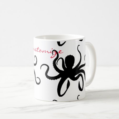 Octopus Silhouette Thunder_Cove Coffee Mug