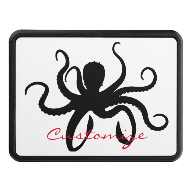 Octopus Silhouette Thunder_Cove Hitch Cover (Front)