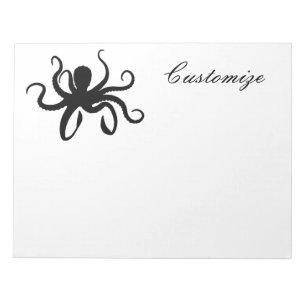 Octopus Silhouette Thunder_Cove Notepad