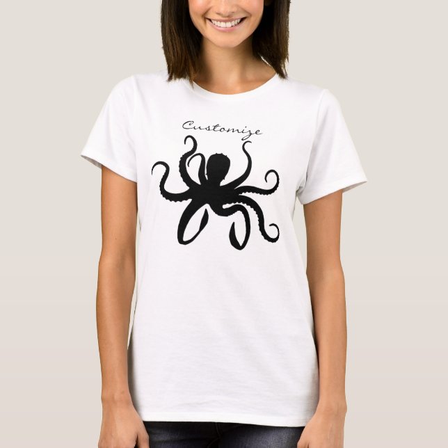 Octopus Silhouette Thunder_Cove T-Shirt (Front)