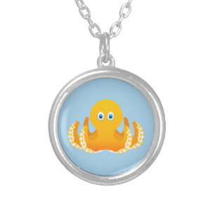 Octopus Silver Plated Necklace