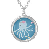 Octopus Silver Plated Necklace