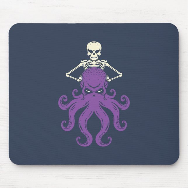 Octopus Skeleton Mouse Pad (Front)