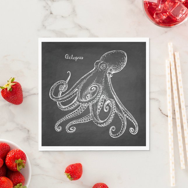 Octopus Sketch Napkins (Creator Uploaded)