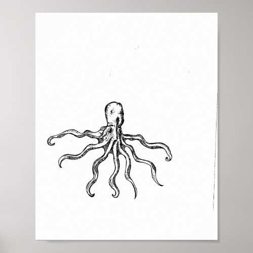 Octopus sketch Print