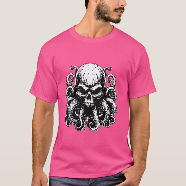 Octopus Skull Monster Kraken Cthulhu Skull for Men T-Shirt (Front)
