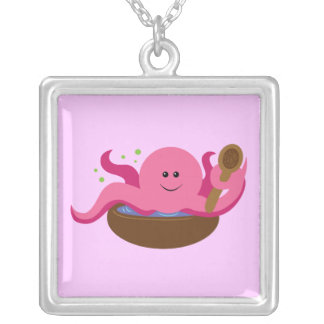 Octopus Soup Silver Plated Necklace