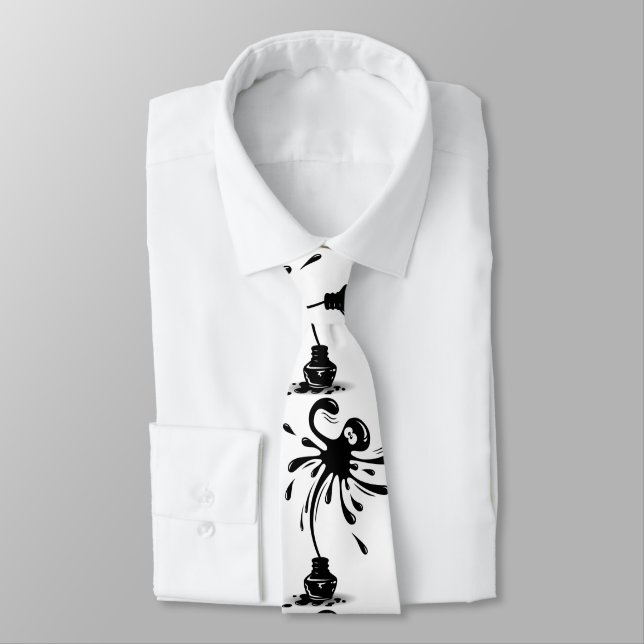 octopus splotch neck tie (Tied)