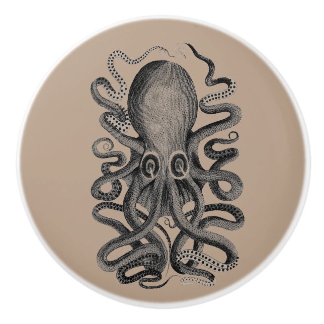 Octopus Squid Ceramic Knob (Front)