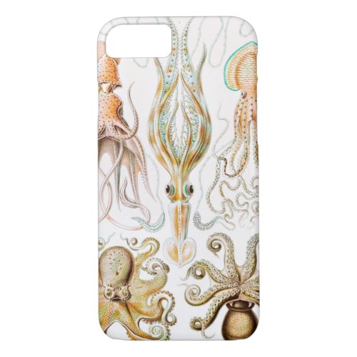 Octopus Squid Gamochonia by Ernst Haeckel iPhone 87 Case