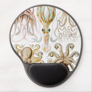 Octopus Squid, Gamochonia by Ernst Haeckel Gel Mouse Pad